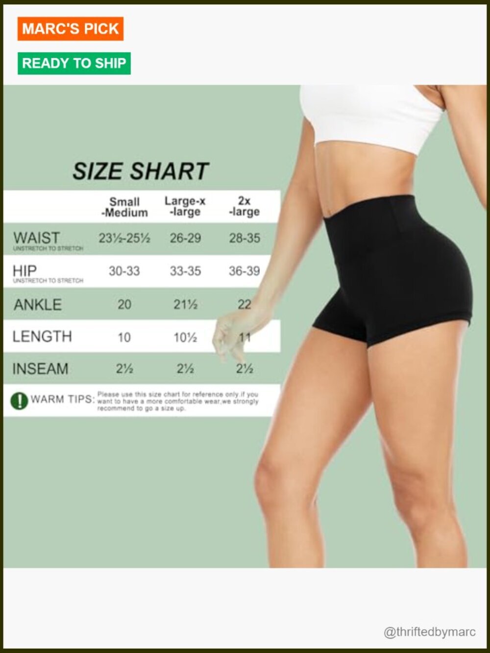 High Waisted Biker Shorts for Women - 3" or 5" Inseam - Spandex Yoga Workout - Picture 6 of 6